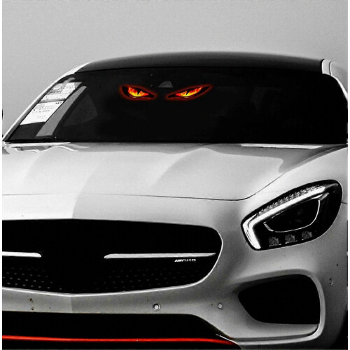 Car Decorative Light Sign Three Adjustable Lighting Modes Vehicle Window Mount Ornament 2