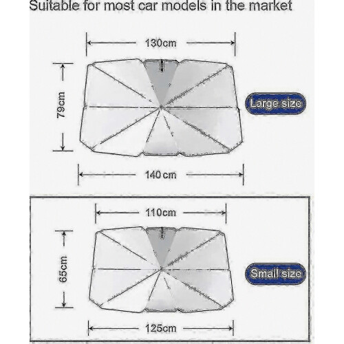 Foldable Titanium Silver Sun Shade Umbrella, Car Windshield Sunshade 1