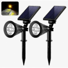 Outdoor Solar Landscape Spotlight Lights (2 Pack)