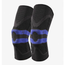 rodilleras de silicona con tira amortiguadora para compresión, ideales para fitness y deportes.