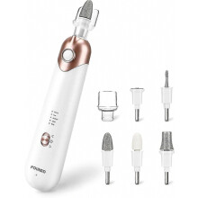 Draadloze manicure- en pedicureset, oplaadbaar, 5 snelheden, LED-verlichting, uitstekende elektrische nagelfrees voor thuisgebruik, ook voor het