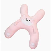Plush Car Seat Cushion For Backseat Neck Comfort Cartoon Pattern Home Office Sofa Pillow Pink
