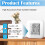 Backlit LCD Smart WiFi Humidity Temperature Detector, Wireless Indoor Environment Tracker 3