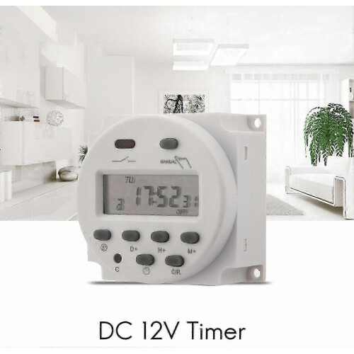 Programmable Timer Relay with LCD Display, 12V DC, 16A Power Switch Control 1