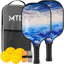 MTEN Pickleball Paddles Set of 2, USAPA Approved Fiberglass Surface Set