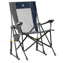 GCI OUTDOOR RoadTrip Rocker Camping Chair | Portable, Folding Rocking Chair with Solid, Durable Armrests, Drink Holder & Comfortable Extended Backrest