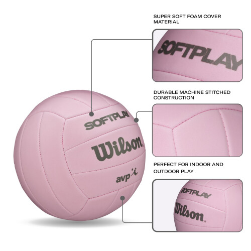 Wilson WILSON Soft Play Volleyball - Official Size, Pink 2