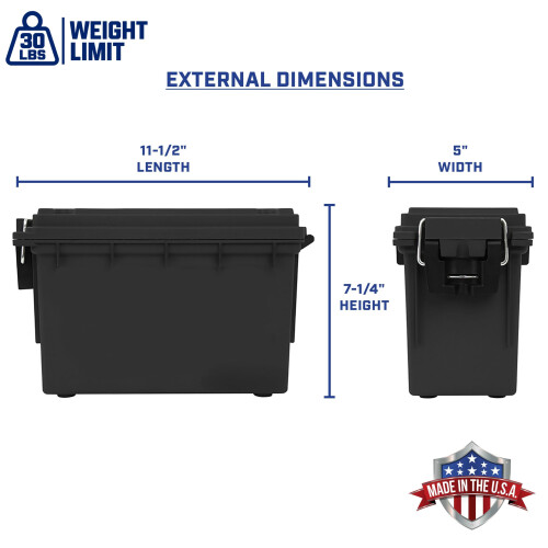 SHEFFIELD Sheffield 12629 Ammo Box Made in USA, Stackable Lockable Ammo Storage Box 1