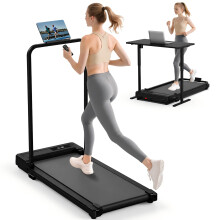 Walking Pad Treadmill for Home - Folding Treadmills with Handle Bar Portable Compact Fold up Indoor Foldable Handles Electric Walk Pads Small Spaces M