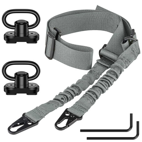 Cvlife Two Point Sling Adjustable with 2 Pack 360 Swivel, Grey