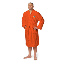 Northwest NFL Miami Dolphins Adult Unisex Silk Touch Bathrobe, Large/X-Large, Orange, Officially Licensed Loungewear, Soft Plush Polyester