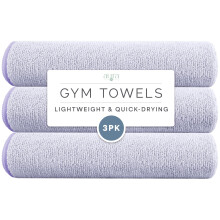 S&T INC. Microfiber Gym Towels, 3 Pack, 16" x 27", Purple