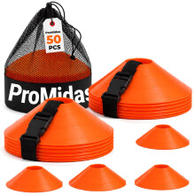 ProMidas Disc Soccer Cones for Training Kids, Orange, 50 Pack
