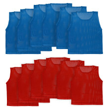 Athllete Boys Youth Athletic Pinnies - LITEMESH Mesh Practice Jerseys, 12 Pack