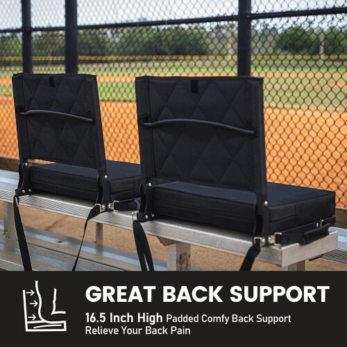 Sheenive Stadium Seats with Back Support, Padded Bleacher Seat Cushion 1