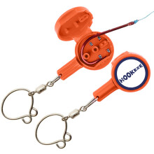 HOOK-EZE 2X Fishing Knot Tying Tool, Standard Size - Safety Device & Line Cutter - Multifunctional Fishing Accessories - Covers Fully Rigged Hooks - O