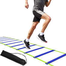 NKJIH 20ft Adjustable Agility Speed Ladder Training Ladder with Carry Bag - Soccer, Speed, Football Fitness Feet Training - Agility Training Equipment