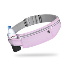 JUCURRI Slim Running Belt for Women Men,Runners Fanny Pack Phone Holder,Money Belt,Running Gear Accessories,with 3 Pockets (Jet Purple)