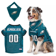 Pets First NFL Philadelphia Eagles Dog Jersey with Coordinated Tie Bandana Included, Size XX-Large Official NFL Pet Apparel, Breathable Mesh, Durable,