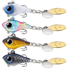 TRUSCEND Vibespinner Easy Catch Fishing Lures with BKK Hooks, Tail Spinner Baits with 4 Actions, Vibrating Swimming Flashing & Jigging for More Bites,