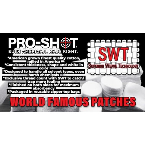 Gun Cleaning Patches - 500 Count - 2 Inch - Round 1