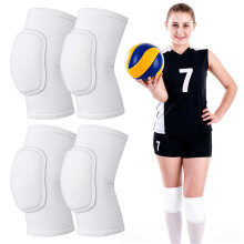 2 Pairs Volleyball Knee Pads Youth, White Knee Pads for Girls,Women, Men
