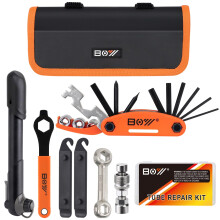 Bicycle Repair Kit with Pump, Tire Patch and Tool Set for All Adult Bikes