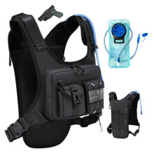 Criuage USA Patent Running Hydration Vest Backpack, Lightweight Chest Pack with 2.0L Water Bladder Bag Daypack for Hiking Running Cycling Race Maratho