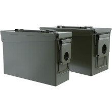 HARDROCK 30+50 AMMO Can Waterproof Metal –Army Green Ammo Box Steel –For Shotgun Rifle Nerf Ammunition suit 2pcs,Gift boxes for Dad Husband