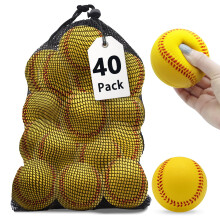Magicorange Foam Baseballs,40 Pack Practice Training Baseballs,Yellow