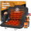 HOPERAN 25" Heated Stadium Seats for Bleachers with Back Support, Black 1PC 1