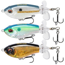 TRUSCEND Popobait Easy Catch Fishing Lures with BKK Hooks, Instant Startup, Longer Cast, Balanced Spray/Sound/Swim, Plopper Topwater Lures for Bass, T