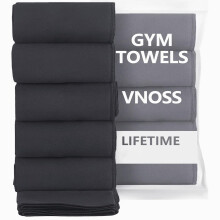 Vnoss Microfiber Gym Towels - Quick Dry, Highly Absorbing, Odor-Free, for Women & Men - Gym Towel for Hot Yoga, Tennis, Working Out, Camping, Set of 5