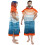 SUN CUBE Surf Poncho Changing Robe, Men Hooded Changing Towel, Orange Blue 1