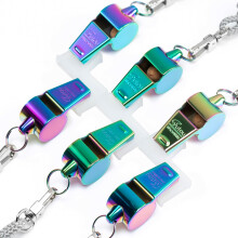 HUTOU Whistle 6 Packs Stainless Steel Coach Sports Whistle with Lanyard, Loud Crisp Sound Whistle Ideal for Coaches, Referees, and Official