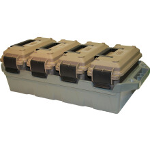 MTM AC4C 4-Can Ammo Crate, 30 Caliber, Dark Earth/Army Green