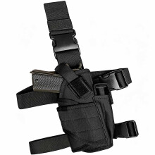 Drop Leg Holster, Tactical Thigh Pistol Gun Holster, Adjustable Tactical Nylon Holster (Black (Right))