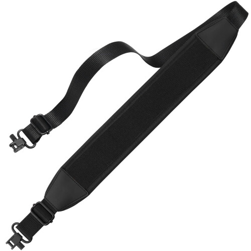 EZshoot Two Point Sling with Wide Pad Rifle Sling Length Adjustable Black