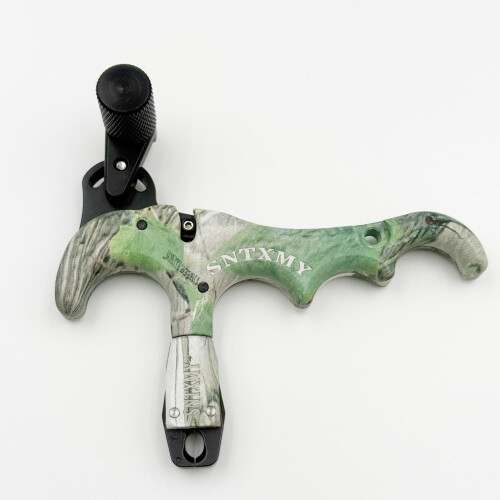 sntxmy Bow Release for Compound Bow, Archery Release Trigger, Compound Bow Release, Thumb Release. (4 Finger Bow Release, Camo) 2