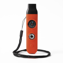 Viriber Emergency Survival Safety Whistle,Whistle for Kids with Lanyard,Compass,Thermometer,Ideal for Kayaking, Boating, Hiking, Camping, Climbing(O
