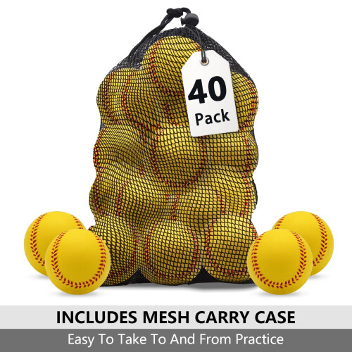 Magicorange Foam Baseballs,40 Pack Practice Training Baseballs,Yellow 2