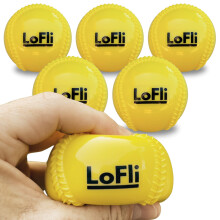 LoFli Practice Baseballs - Regulation Weight & Size, Reduced Flight - Safe Soft Training Balls for Backyard, Indoor & Small Space Use - Kids & Adults