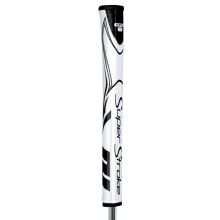SuperStroke Zenergy Tour 1.0 Golf Putter Grip with No Taper Enhanced SPYNE Technology, New Multi-Zone Texturing and Tech-Port, White/Black
