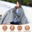 Tirrinia Waterproof Outdoor Blanket with Sherpa Lining, Windproof Foldable 2