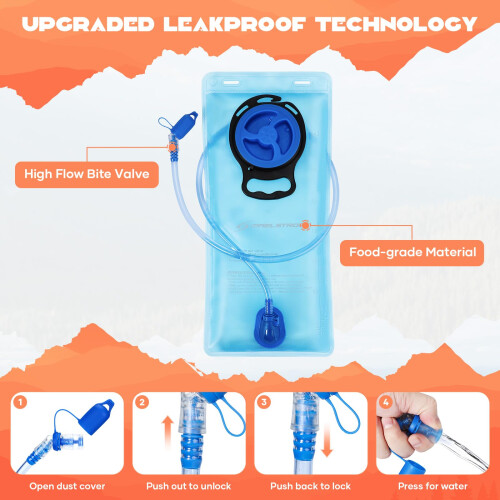 Maelstrom Lightweight Hydration Hiking Backpack with 3L Water Bladder 2