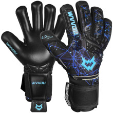 WVVOU Soccer Goalie Gloves for Adults and Youth, High Performance Goalkeeper Gloves with 5 Detachable Finger Saves, Soccer Gloves with 4mm Sticky Late