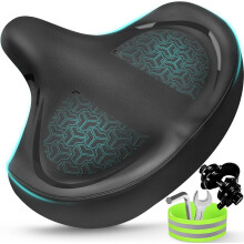 Bicycle Seat, Bike Seat for Women Men Extra Comfort Wide, Oversized Comfortable Seats Saddle for Peloton Bikes, Fit for Exercise Bikes, Electric Bikes