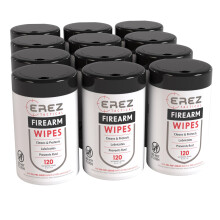 Erez Tactical Gun Cleaning Supplies: 120 Gun Cleaning Wipes, 5"x7" CLP Gun Cleaner Lubricant - Clean, Lubricate, Protect - MIL-PRF-32033 (NATO O-190)