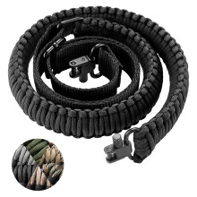 CVLIFE Shotgun Sling 550 Paracord Rifle Sling with Tri-Lock Swivel, Black