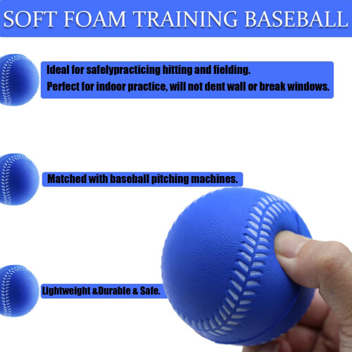 Magicorange Foam Baseballs,12 Ball Pack Practice Training Baseballs 2